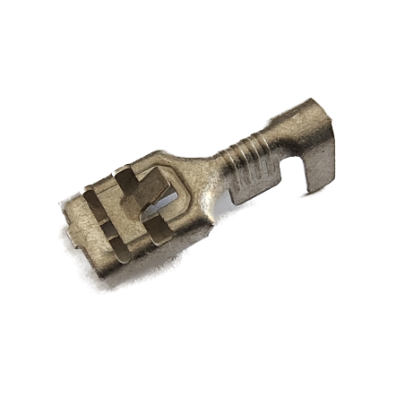 Flat plug sleeve, uninsulated with locking tab