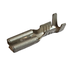 Flat plug sleeve, 2.8 mm, uninsulated, with locking tab