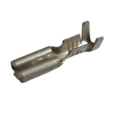 Flat plug sleeve, 2.8 mm, uninsulated, with locking tab