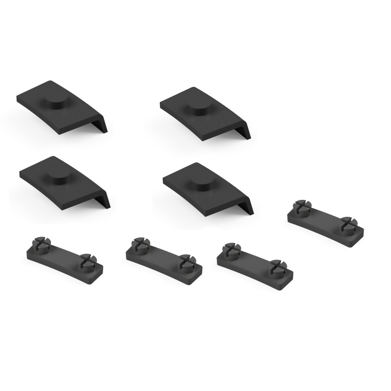 SET: Sliding pieces for swivel bracket – 4 x large, 4 x small